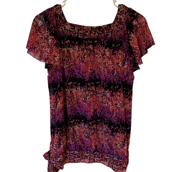 Purple and multi color women tops | Short sleeves | Size PL - Picture 2 of 5